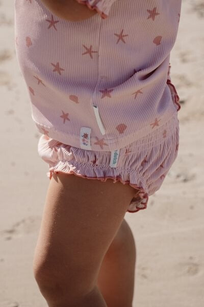 Little Dutch mutandina costume bimba rosa conchiglie UPF 40+