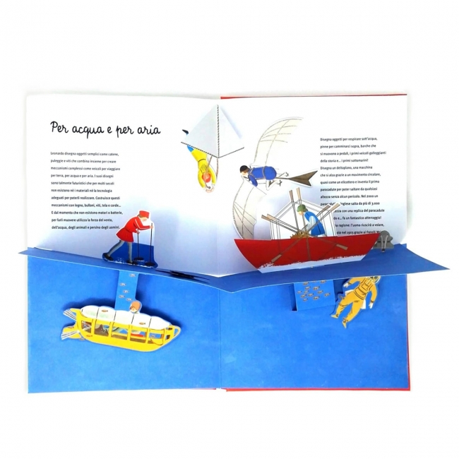 Franco Cosimo Panini Leonardo da Vinci libro pop-up bambini