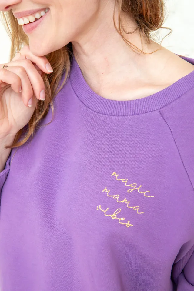 Ella and Rapha Mama felpa violet classic fit viola