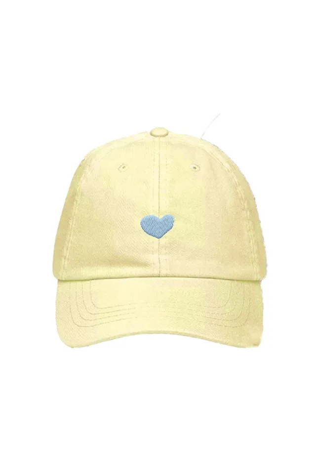 Ella and Rapha Heart cappellino giallo burro taglia unica