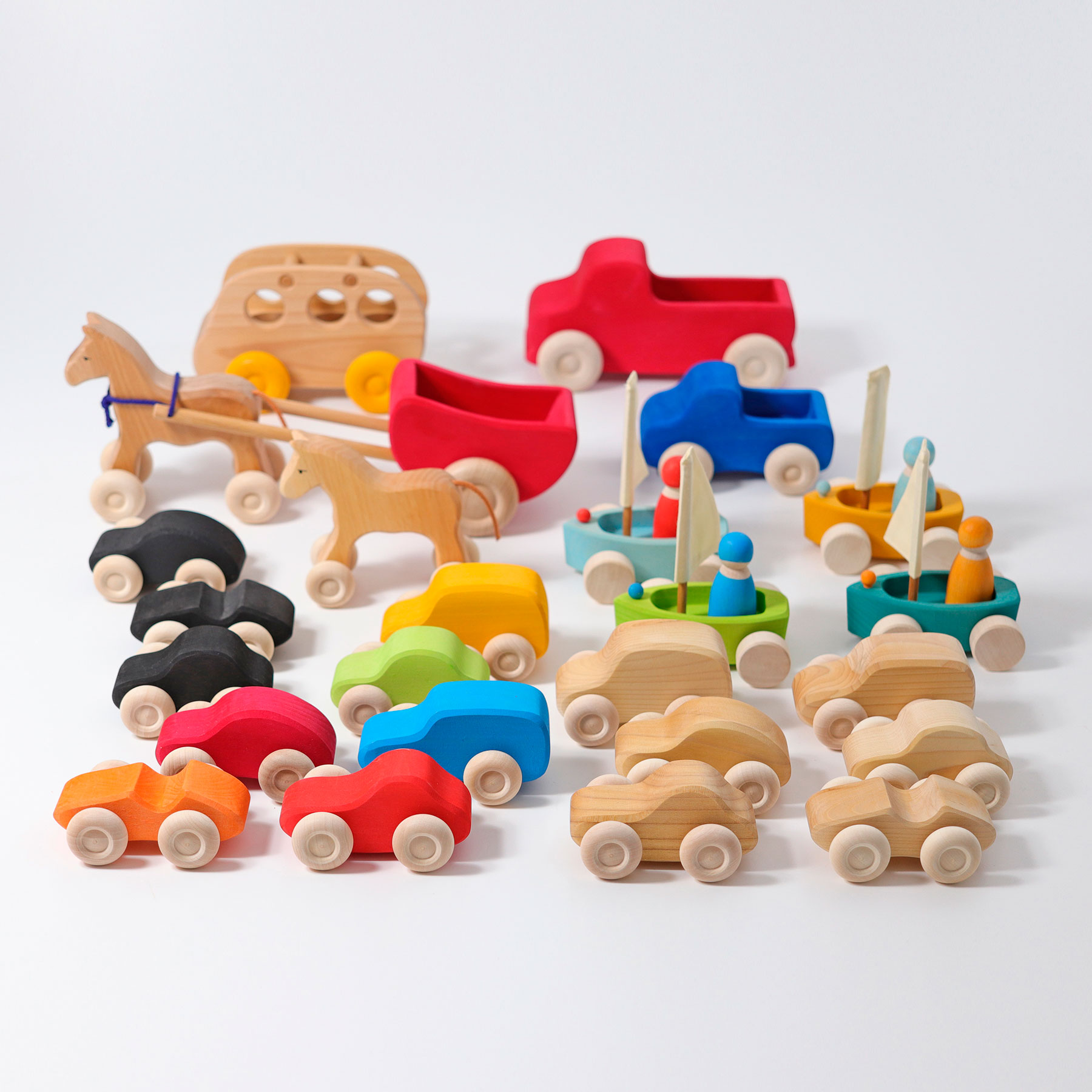 Grimms Cavallo Gioco Legno 15 cm Ruote