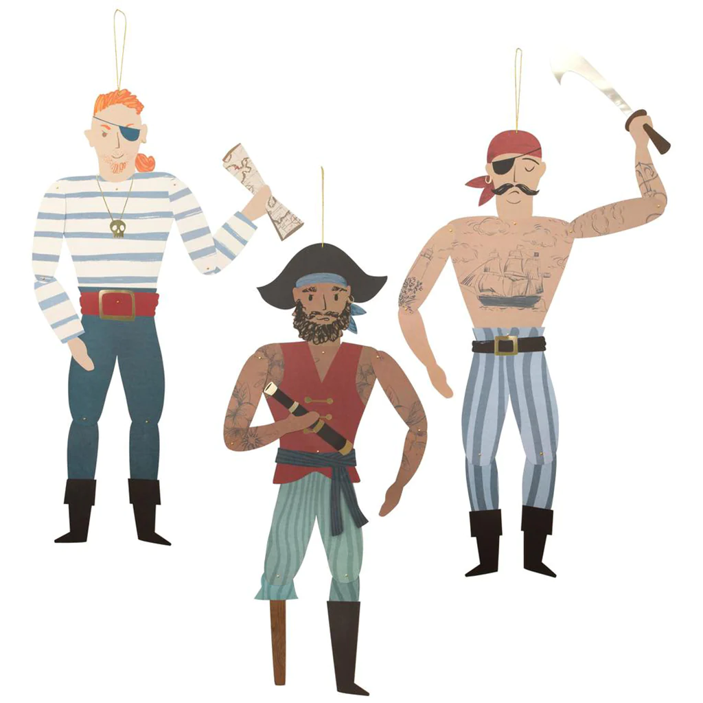 Meri Meri Pirate decorazioni giganti 3 pezzi carta