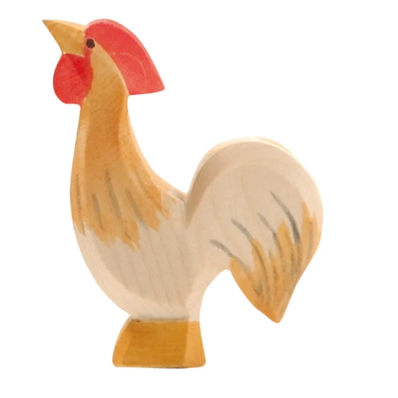 Ostheimer gallo ocra figura legno 6,5 cm