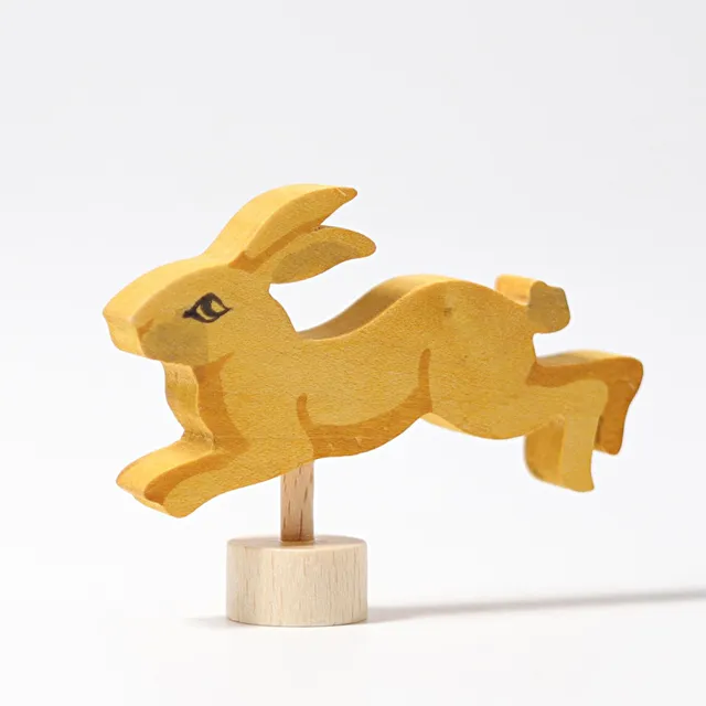 Grimm's Coniglio che Salta figura in legno dipinta a mano