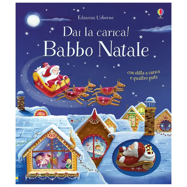 Usborne Babbo Natale Dai la carica libro gioco 4 piste