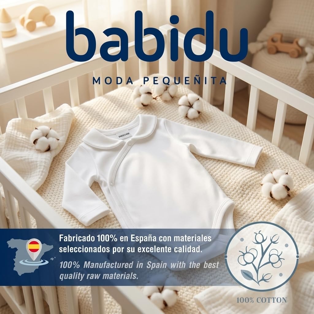 Babidu Body Incrociato con Colletto 6-9 Mesi Cotone