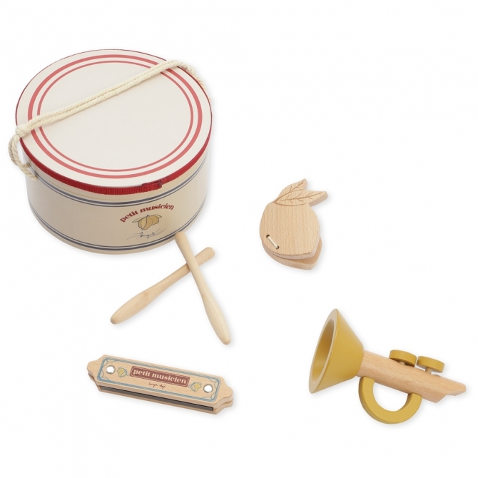 Konges Sløjd New set strumenti musicali legno 4 pezzi