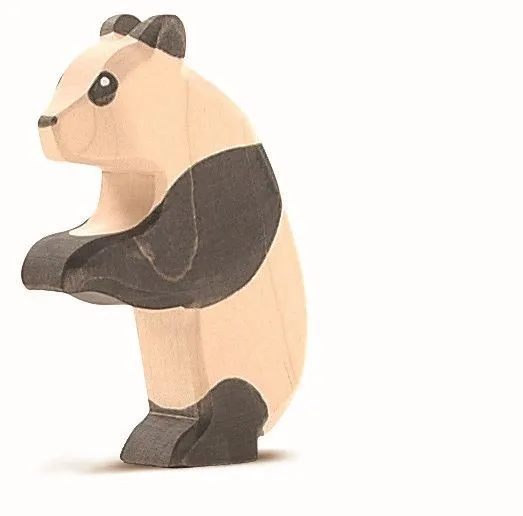 Ostheimer Panda in Piedi figura legno massello H 13 cm