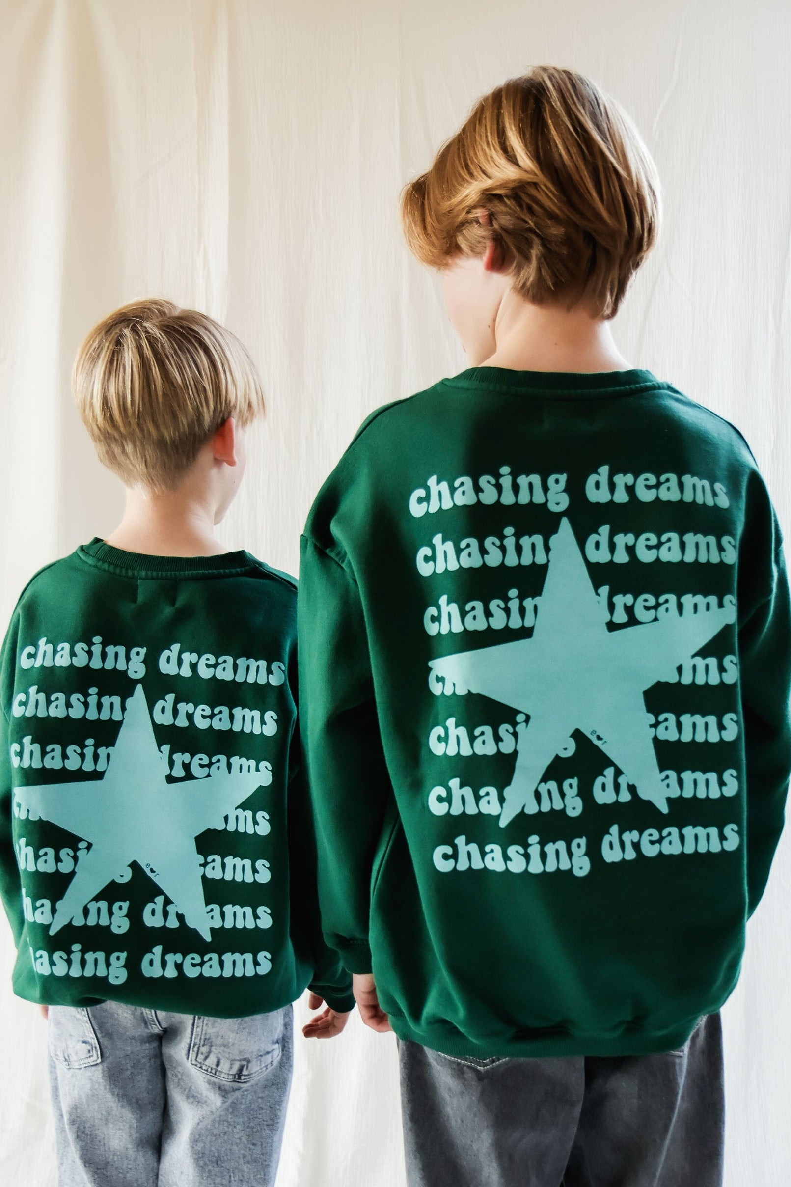 Ella and Rapha Chasing Dreams felpa verde cotone 1-14 anni