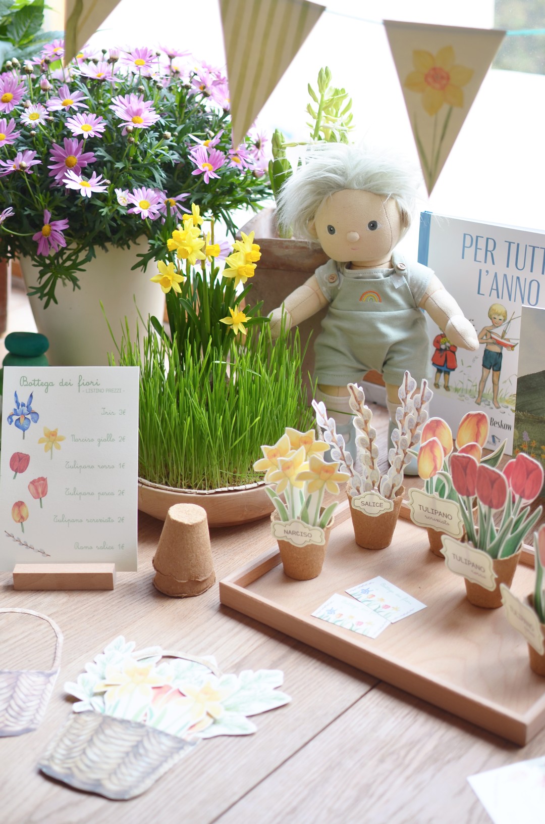 PlayKitBaboo Primavera kit sensoriale con libro e riso