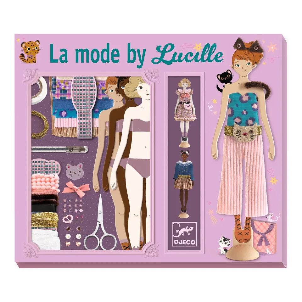 Djeco Atelier Mode Fashion by Lucille kit creativo stoffa