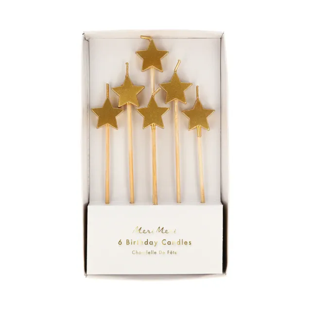 Meri Meri Stelline candele torta oro a stella