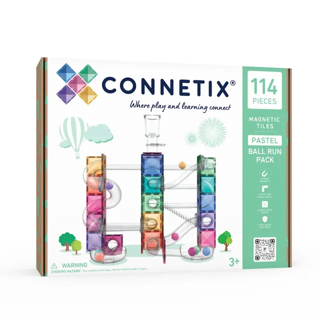 Connetix Pastel Ball Run Pack costruzioni magnetiche 114pz