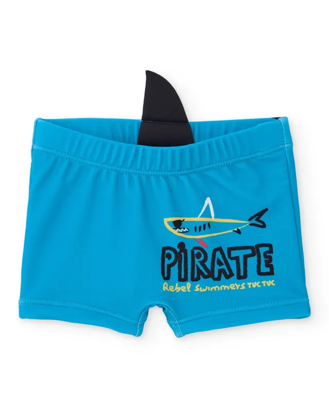 Tuc Tuc costume bambino blu boxer stampa squalo