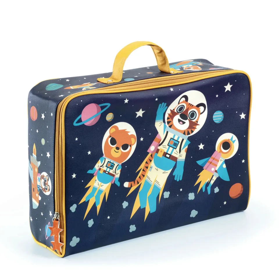 Djeco Space Bauletto Valigia Bambini Cotone 39 cm