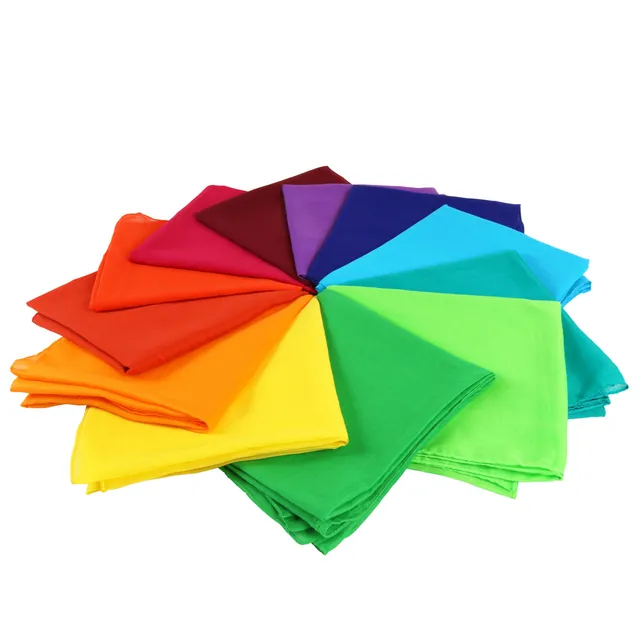 Bauspiel set 12 teli gioco 80x80 cm cotone 12 colori