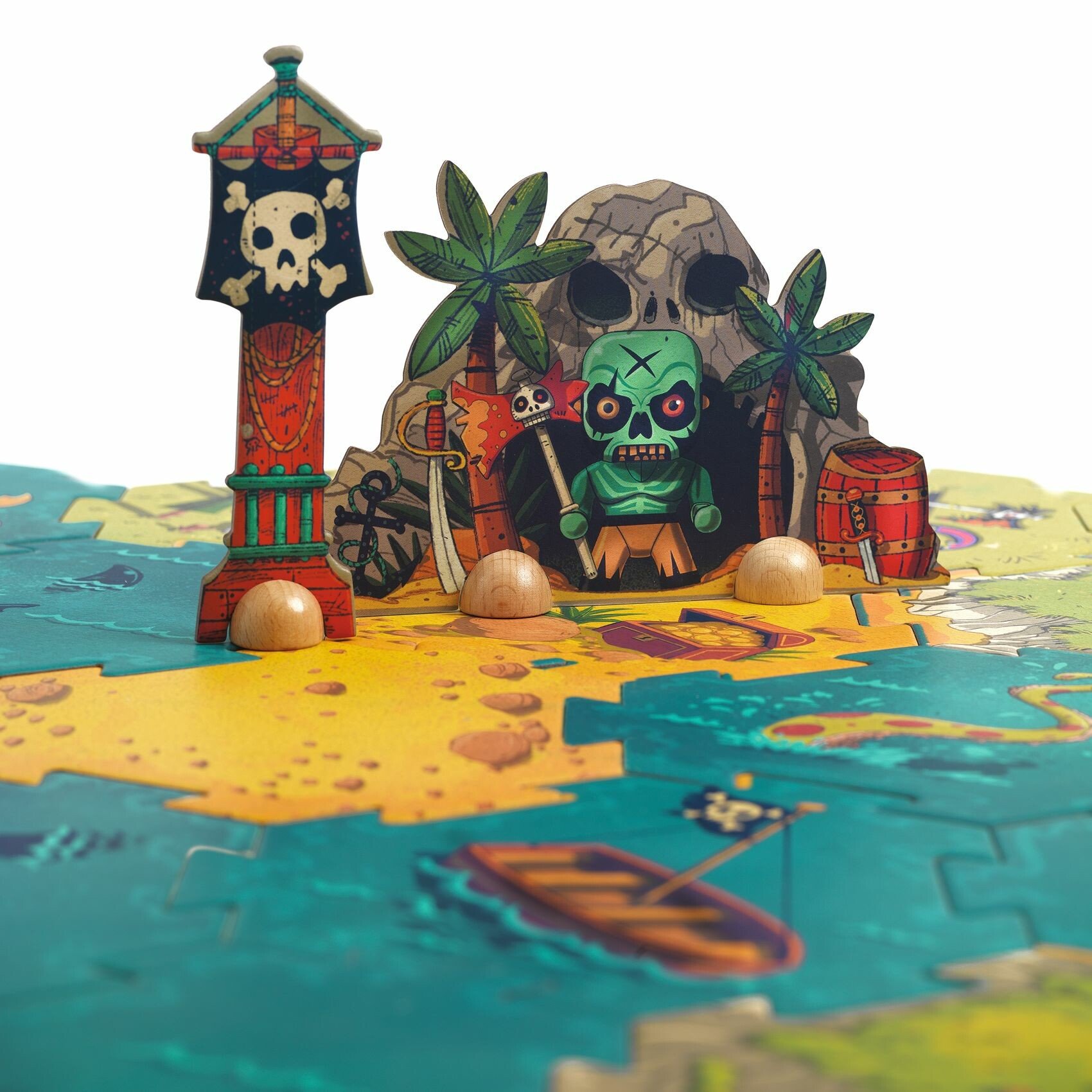 Djeco Arty Toys PuzzlUp Battle puzzle gigante pirati 30 pz