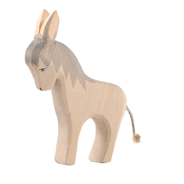 Ostheimer Asino Grigio figura legno 6,5 cm dipinta a mano