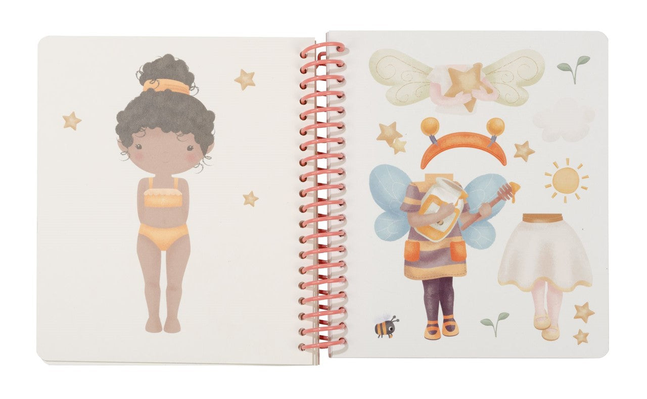 Little Dutch Rosa Friends libro vesti stickers