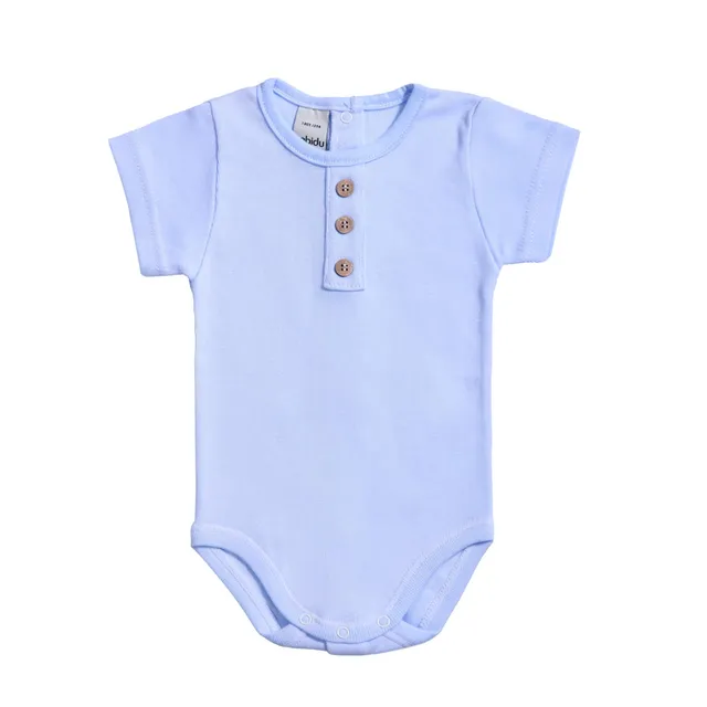 Babidu Body Abbottonato Maniche Corte 6-9 Mesi Cotone