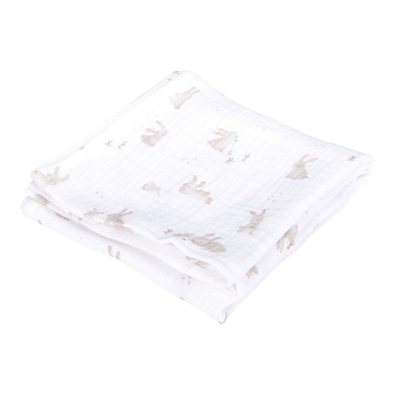 Little Dutch Baby Bunny Mussoline Cotone 70x70 2 Pezzi