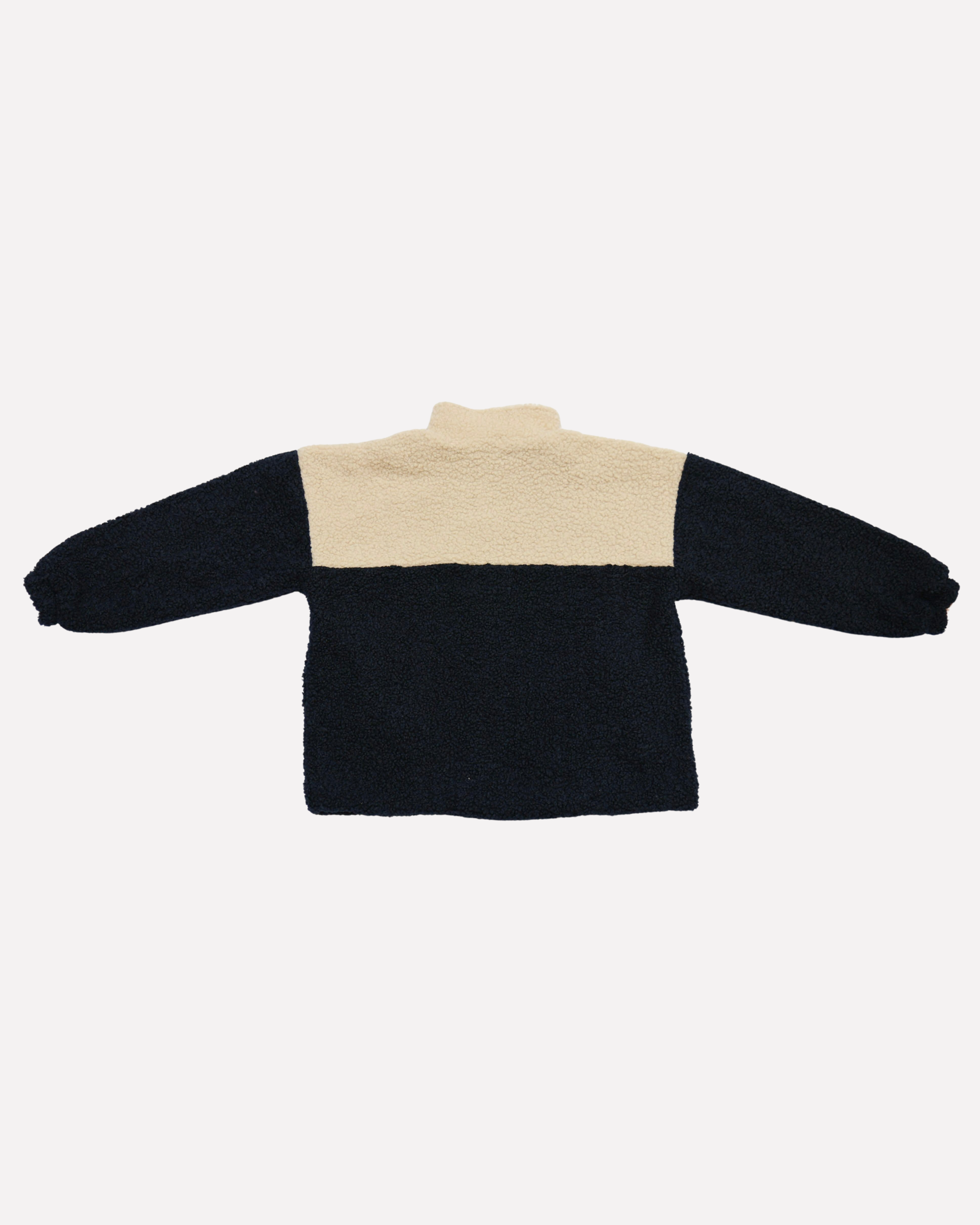 Ella and Rapha Teddy giacca uomo beige navy loose fit