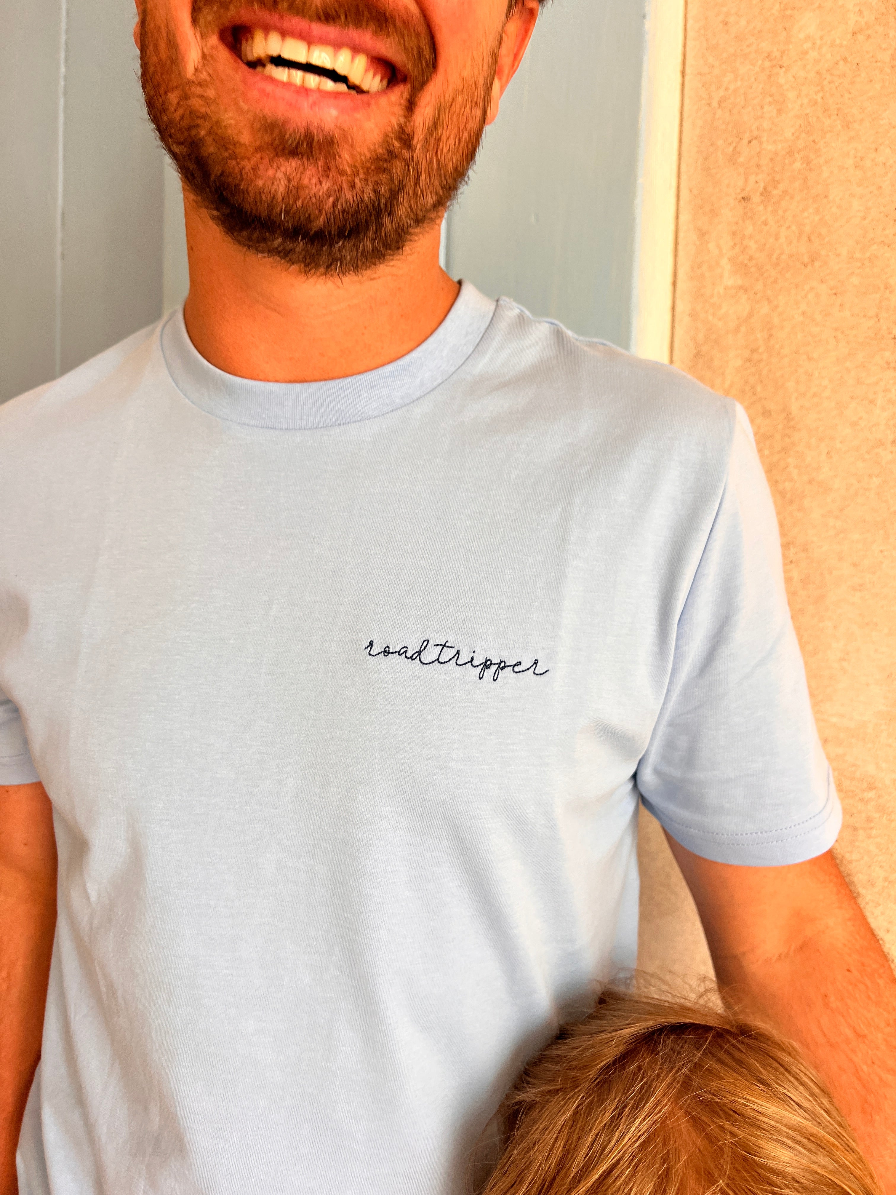 Ella and Rapha Roadtripper t-shirt blu cotone bio