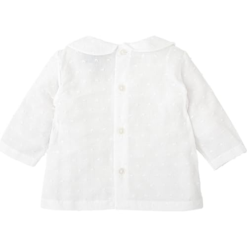 Babidu camicia neonata 9 mesi plumetti bianco cotone