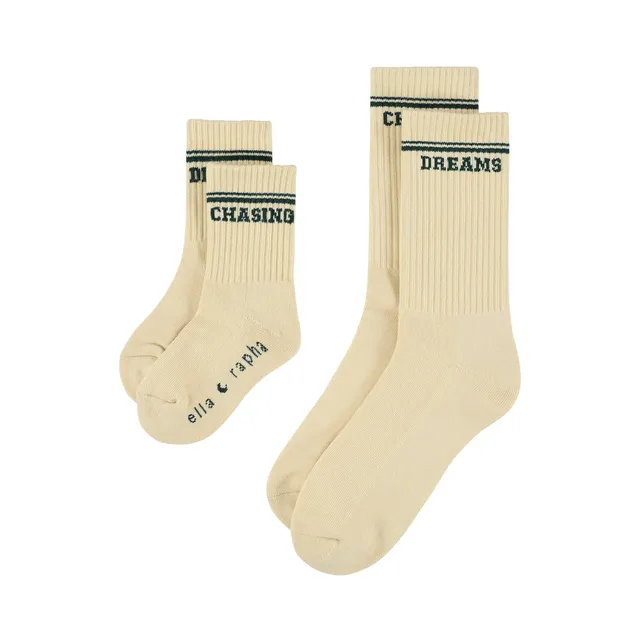 Ella and Rapha Chasing Dreams calzini bimbo beige cotone