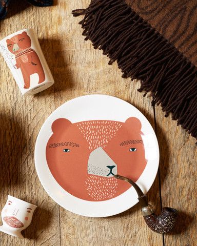 Donna Wilson Bear piatto porcellana 21 cm decorato mano
