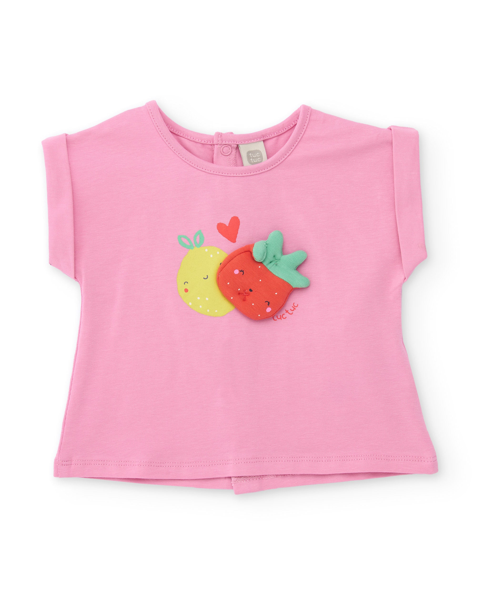 Tuc Tuc completo neonata rosa stampa frutta