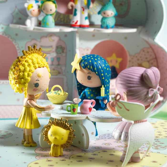 Djeco Tinyly Sunny e Mia House Valigetta con Figura Vinile