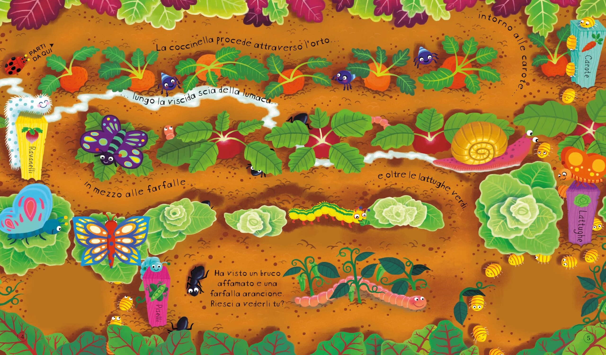 Usborne Dai la carica La coccinella libro gioco a carica