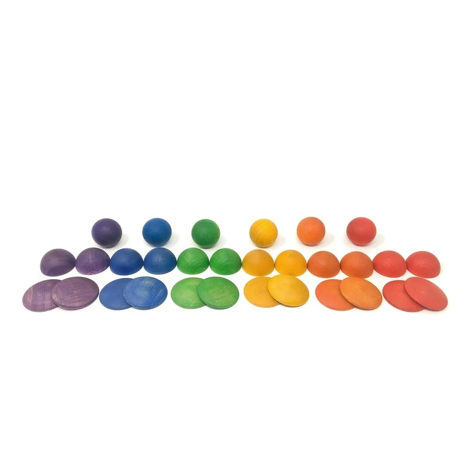 Grapat Round Arcobaleno costruzioni legno 36 pezzi
