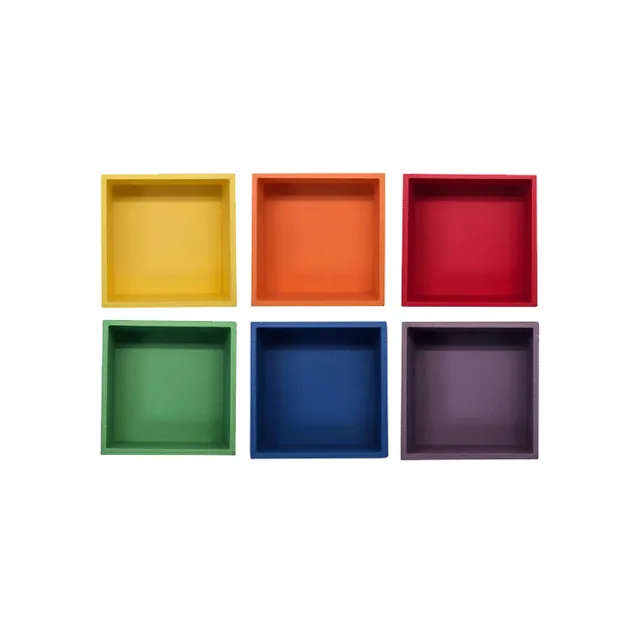 Grennn Arcobaleno Quadrato formine 6 pezzi biodegradabili