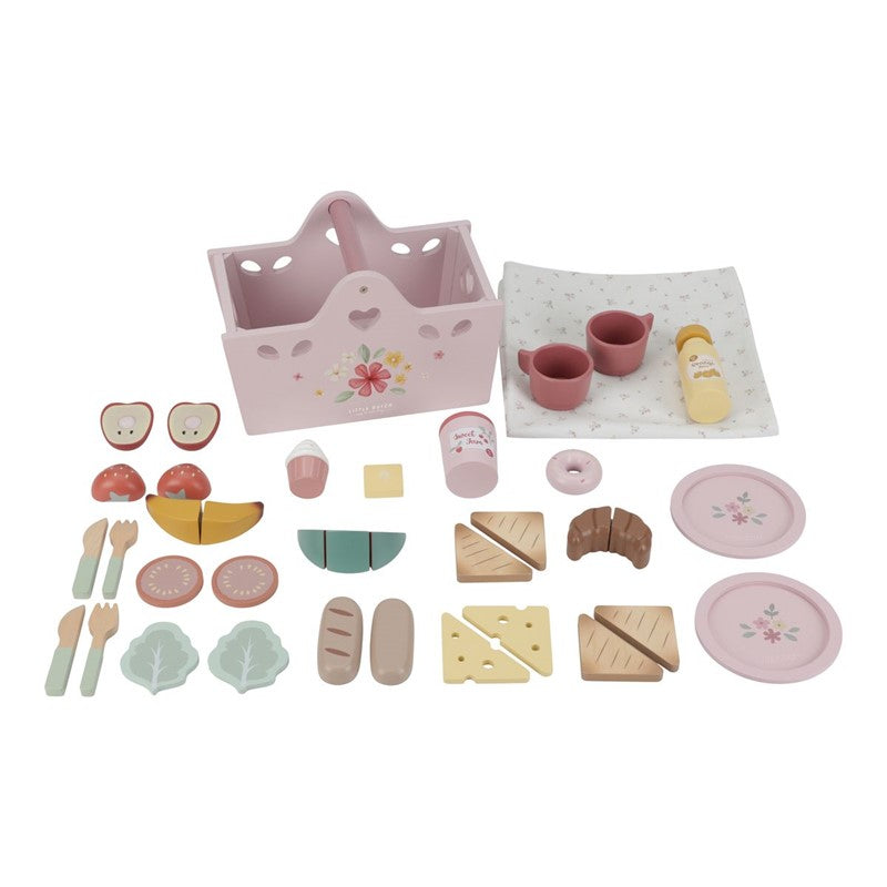 Little Dutch Set Picnic Gioco Legno 31 Pezzi Rosa 3 Anni