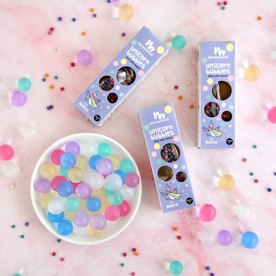 No Nasties Perle d'acqua gioco sensoriale arcobaleno e viola
