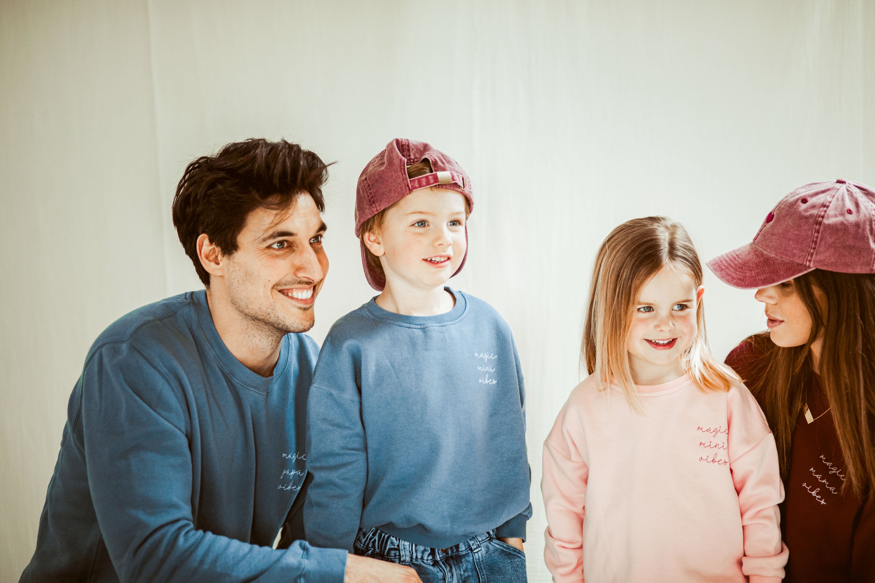 Ella and Rapha Papa felpa uomo petrol cotone bio