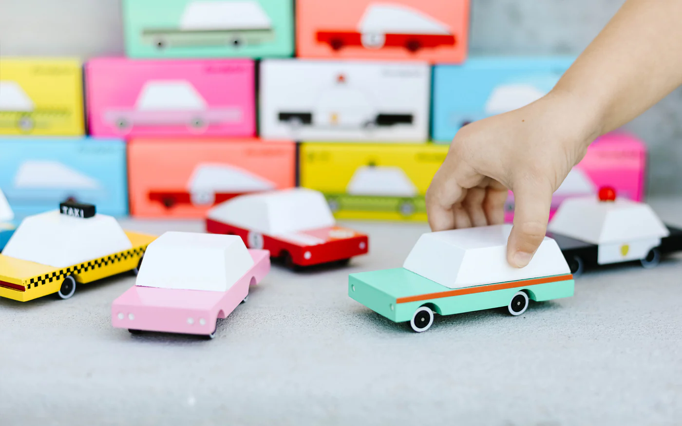 Candylab Candycar Teal Wagon Macchinina in Legno