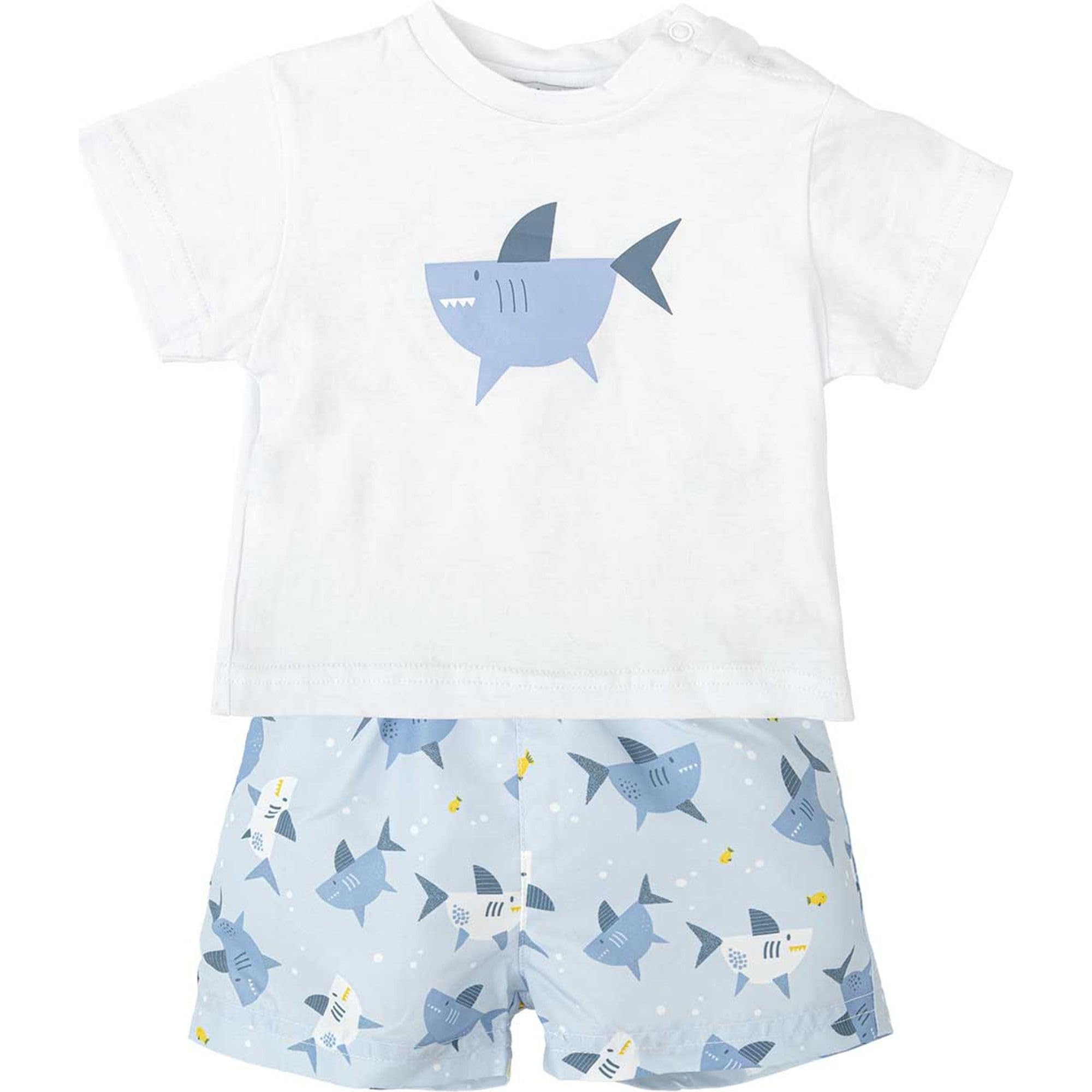 Babidu set maglietta squalo e pantaloncino 12 anni in cotone
