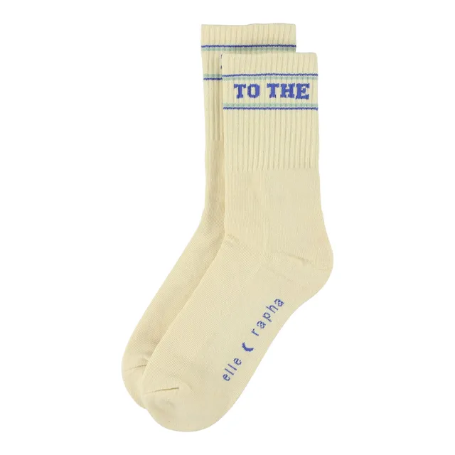 Ella and Rapha To The Moon calzini beige 37-41 cotone