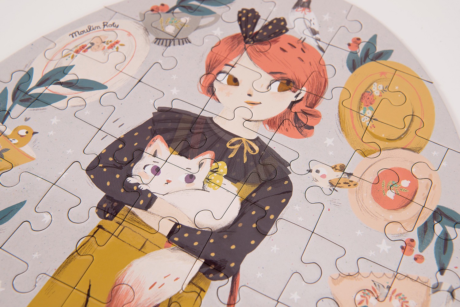 Moulin Roty Les Parisiennes Costance puzzle 65 pezzi ovale
