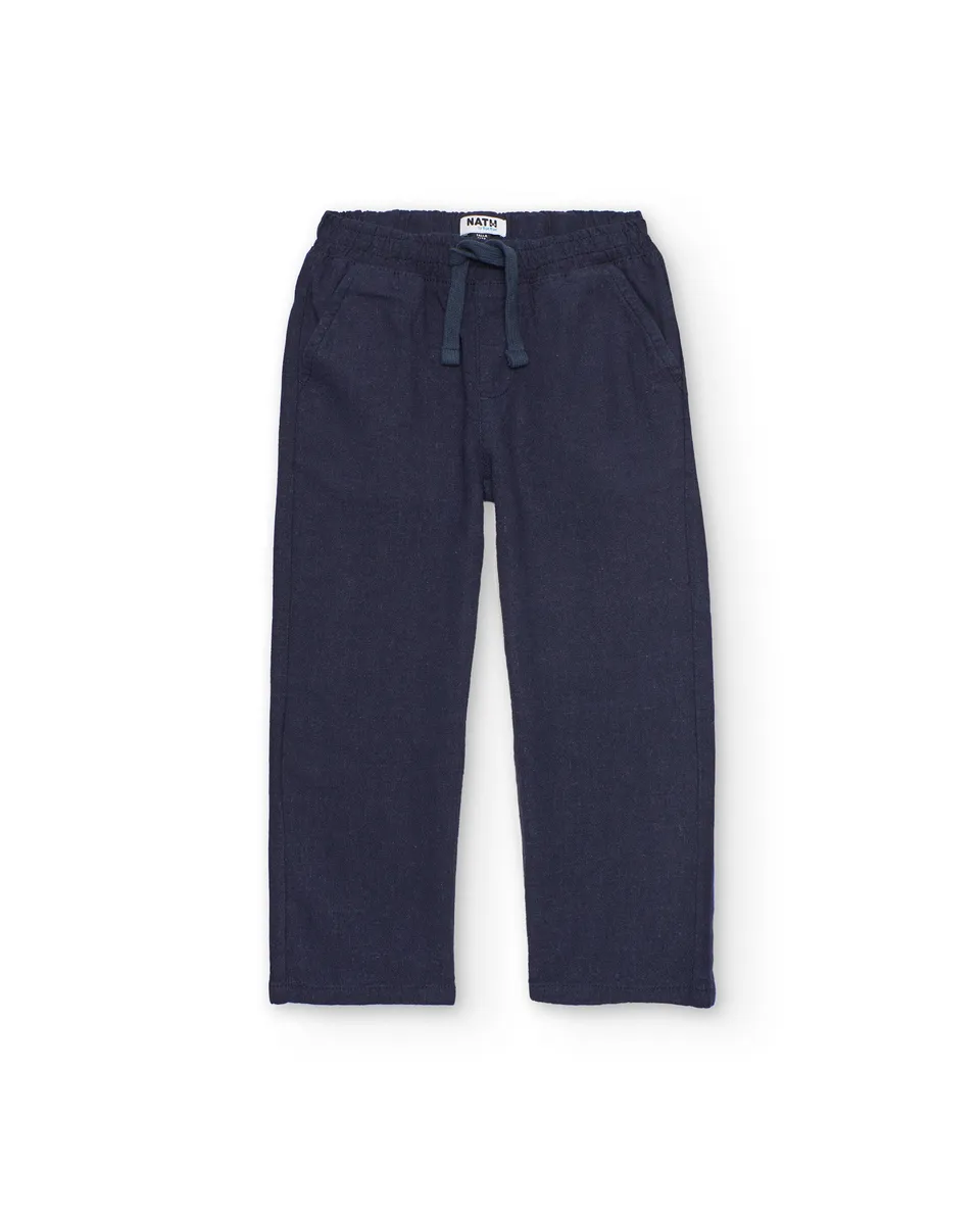 Tuc Tuc pantalone bimbo blu con vita elastica