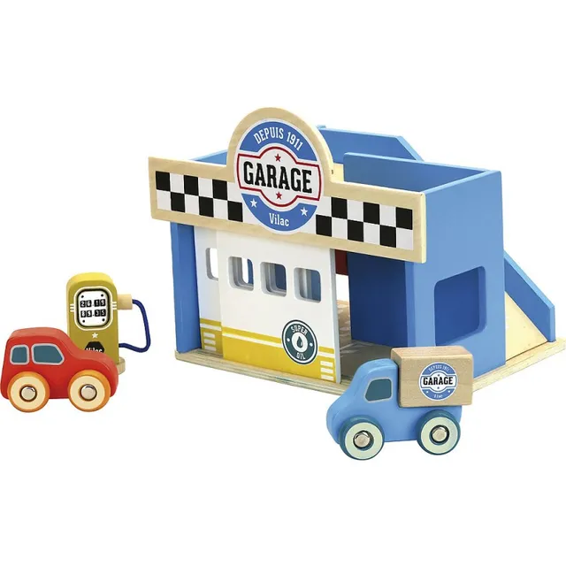 Vilac Vilacity mini garage legno con 2 macchinine