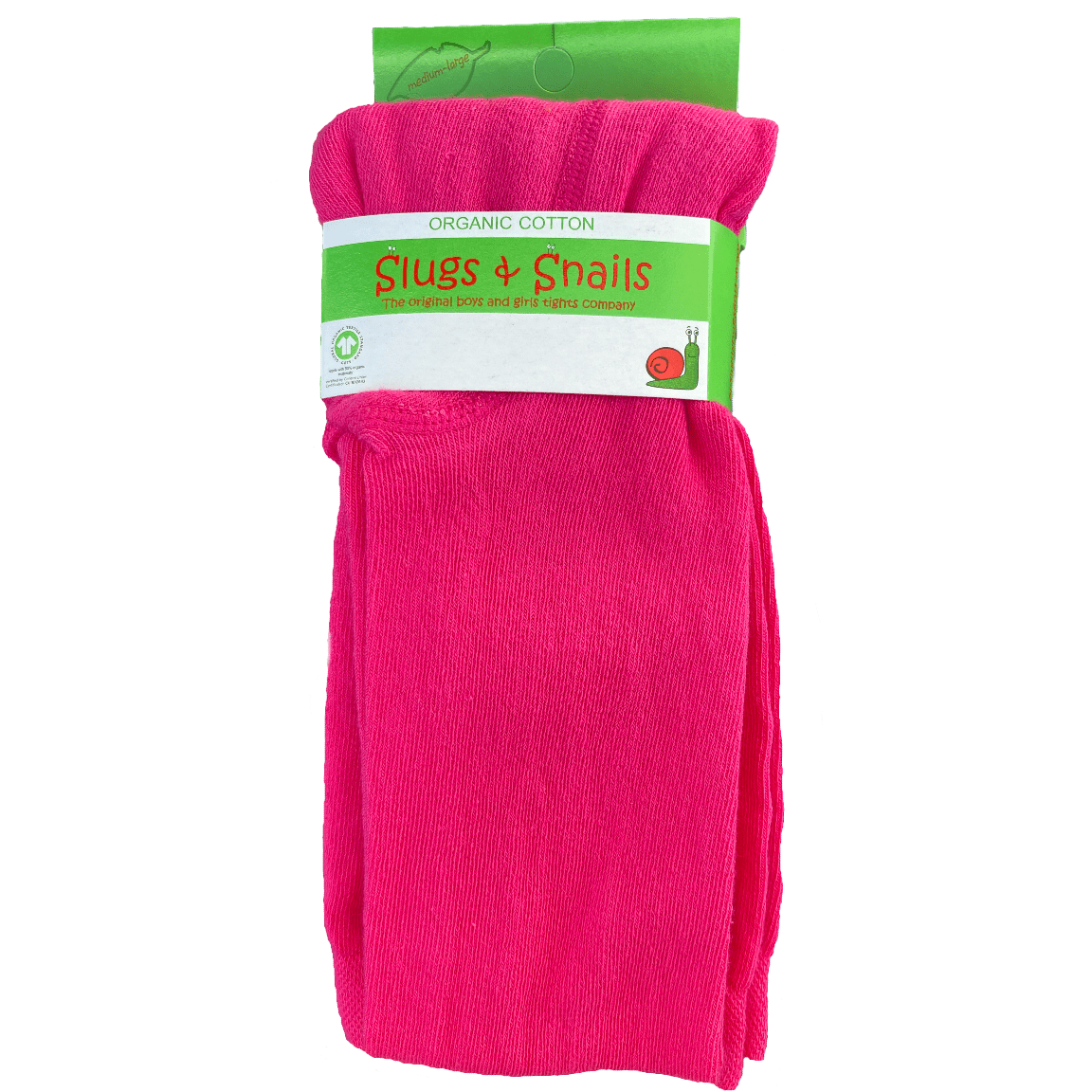 Slugs & Snails collant fucsia tinta unita cotone bio