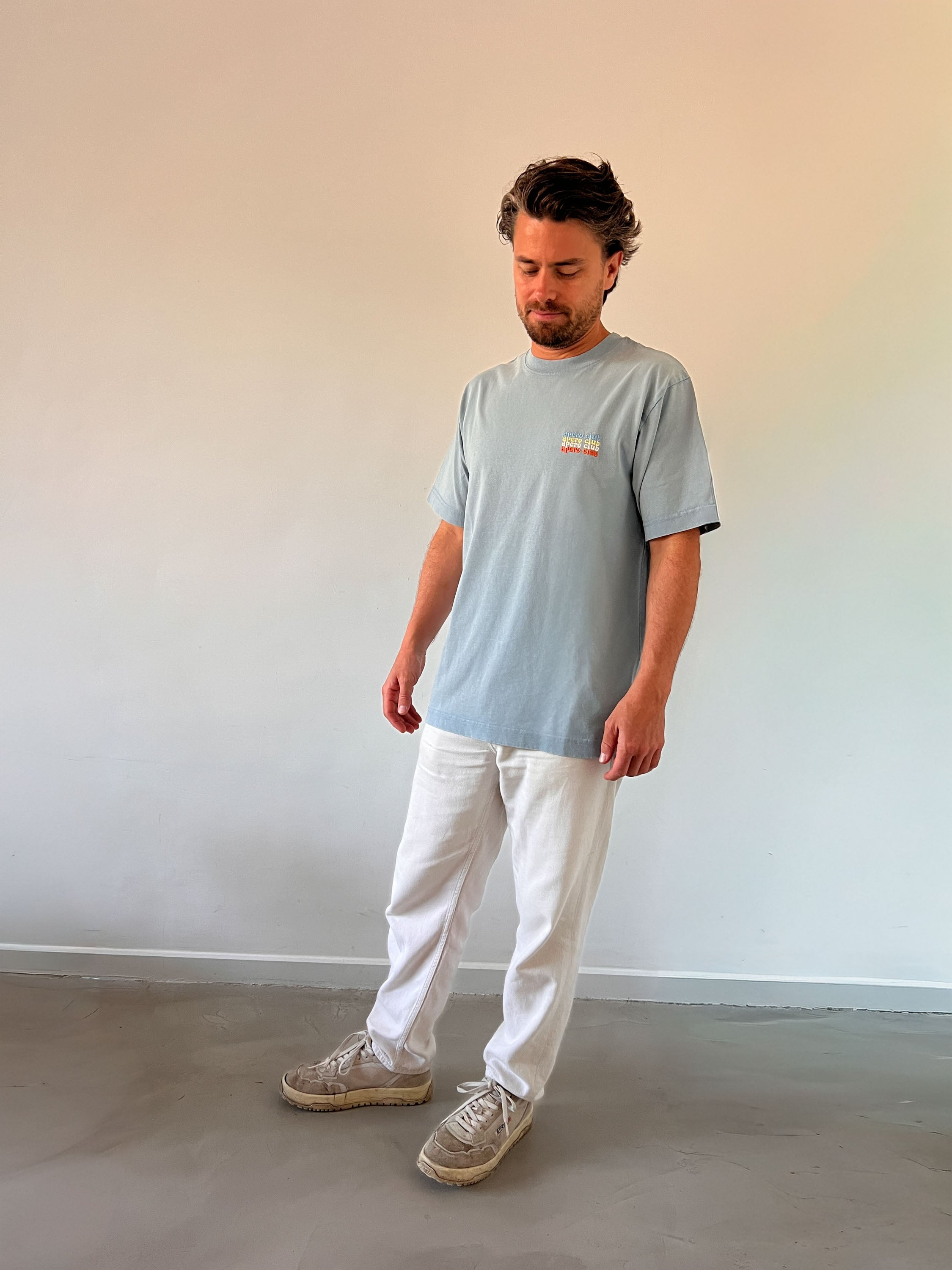 Ella and Rapha Apero Club t-shirt blu loose fit
