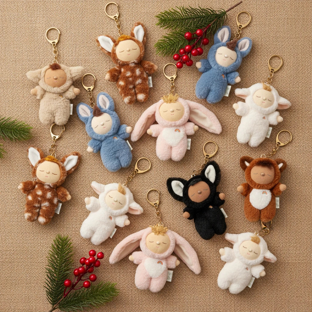 OlliElla Cozy Charm Lamby Pip portachiavi peluche