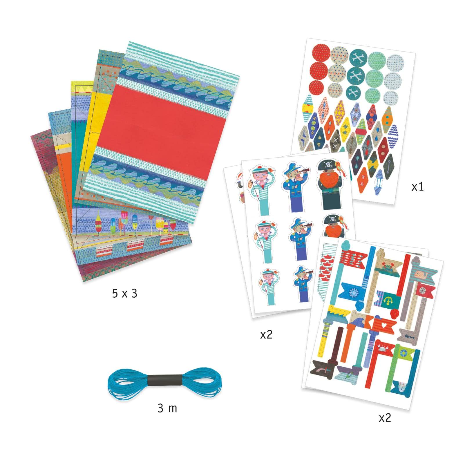 Djeco Origami 15 Barchette set creativo 15 fogli