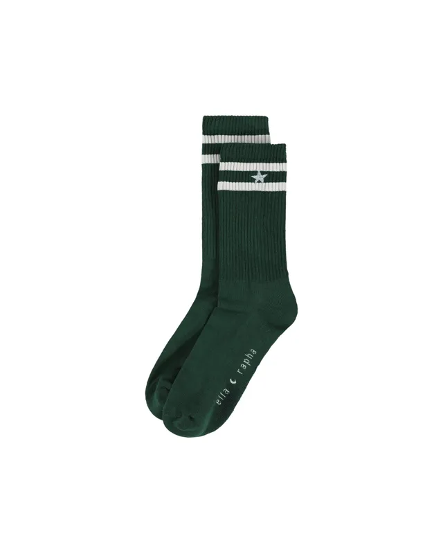 Ella and Rapha Star calzini verde cotone 42-45
