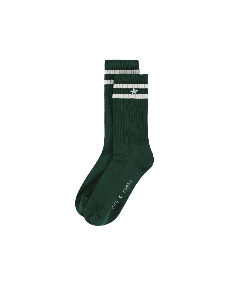 Ella and Rapha Star calzini verde cotone 42-45